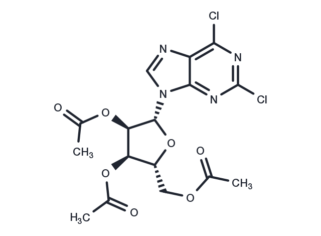 2,6-Dichloro-2',3',5'-triacetyl-purine riboside Chemical Structure