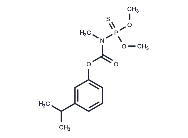 Carbamic acid, N-(O,O-dimethylphosphorothioyl)-N-methyl-, m-isopropylphenyl ester Chemical Structure