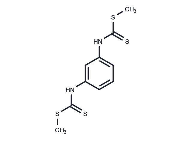 m-Benzenedicarbamic acid, tetrathio-, dimethyl ester Chemical Structure