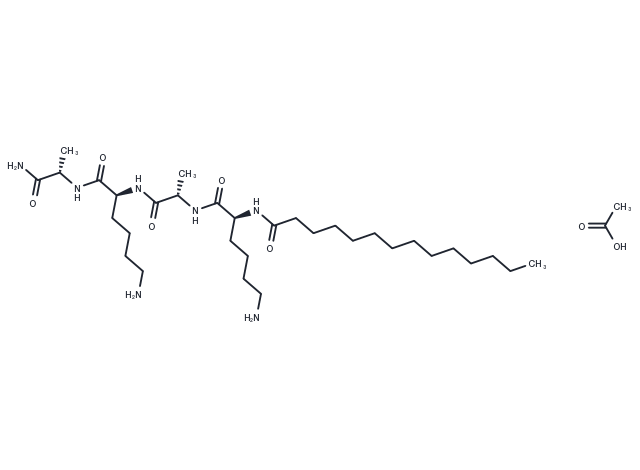 Myristoyl Tetrapeptide-12 Acetate Chemical Structure