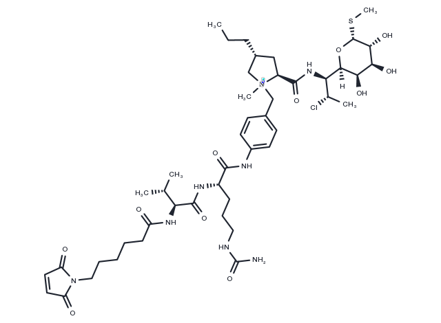 MC-Val-Cit-PAB-clindamycin Chemical Structure