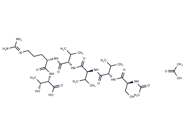 Acetyl hexapeptide 38 Acetate Chemical Structure