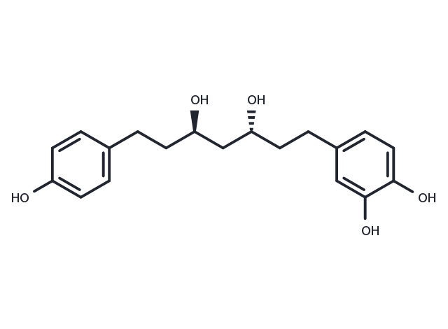 3,5-Dihydroxy-1-(3,4-dihydroxyphenyl)-7-(4-hydroxyphenyl)heptane Chemical Structure