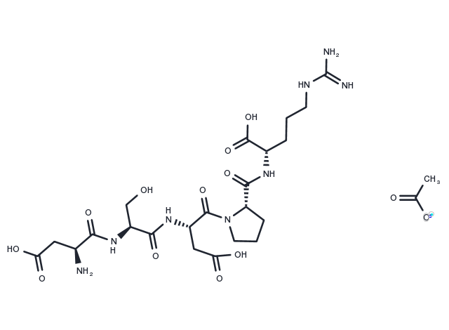 Human IgE Pentapeptide HEPP acetate Chemical Structure