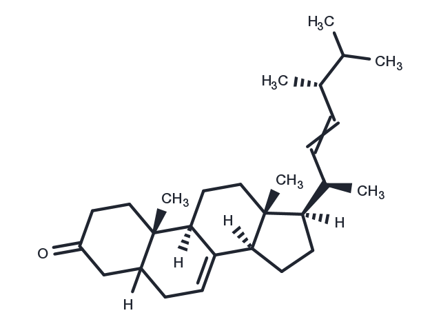 Ergosta-7,22-dien-3-one Chemical Structure
