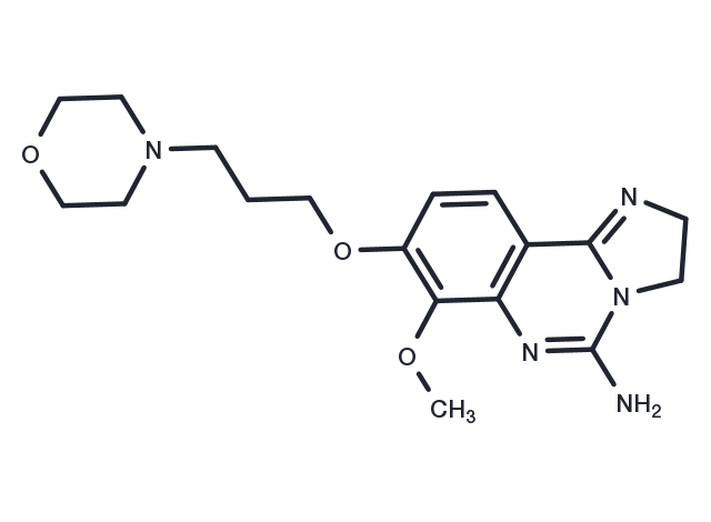 7-Methoxy-8-(3-morpholin-4-ylpropoxy)-2,3-dihydroimidazo[1,2-c]quinazolin-5-amine Chemical Structure