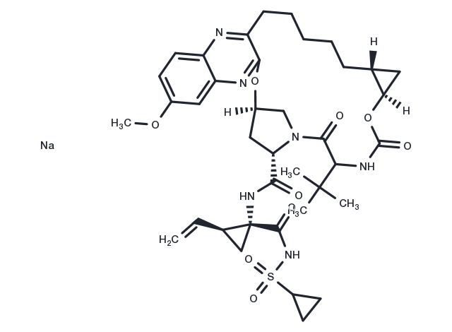 Grazoprevir sodium salt Chemical Structure
