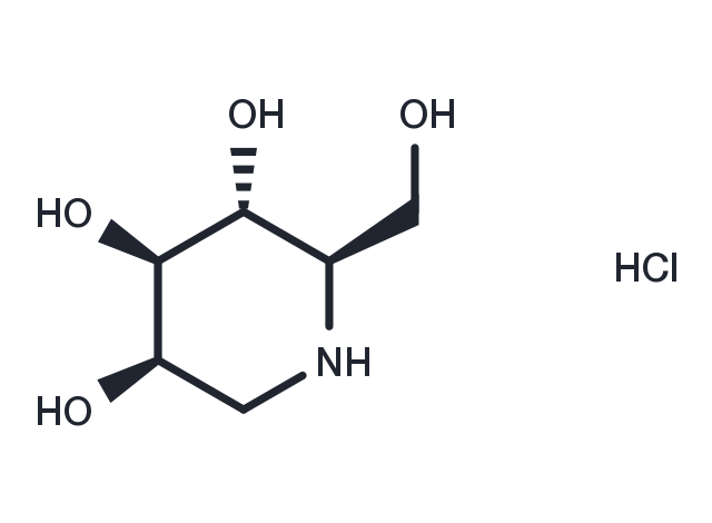 1-Deoxymannojirimycin hydrochloride Chemical Structure