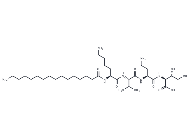 Palmitoyl dipeptide-5 diaminobutyroyl hydroxythreonine Chemical Structure