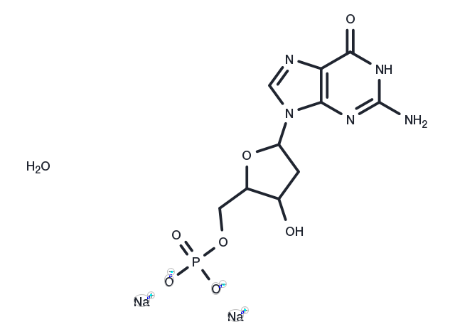 2'-Deoxyguanosine 5'-monophosphate (sodium salt hydrate) Chemical Structure