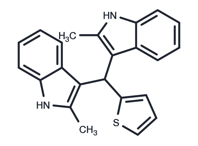 1H-Indole, 3,3'-(2-thienylmethylene)bis[2-methyl-