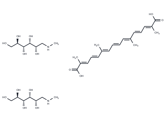 Transcrocetin meglumine salt Chemical Structure