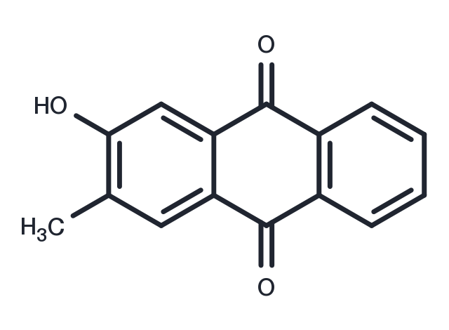 2-Hydroxy-3-methylanthraquinone Chemical Structure