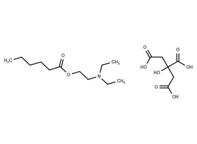 Diethyl aminoethyl hexanoate citrate Chemical Structure