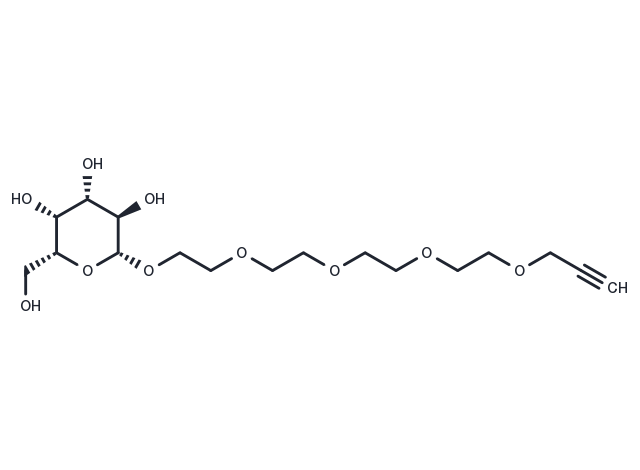 Propargyl-PEG4-beta-D-glucose Chemical Structure