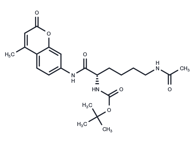Boc-Lys(Ac)-AMC Chemical Structure