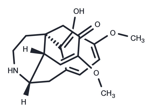 (9α,13α,14α)-4-Hydroxy-3,7-dimethoxy-7,8-didehydromorphinan-6-one Chemical Structure