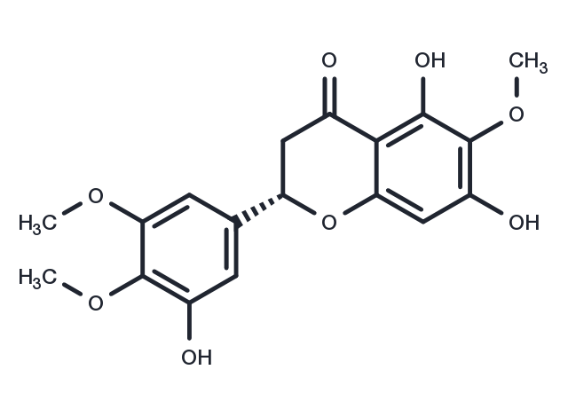 5,7,3'-Trihydroxy-6,4',5'-trimethoxyflavanone Chemical Structure