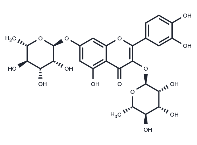 Quercetin 3,7-di-O-rhamnoside Chemical Structure