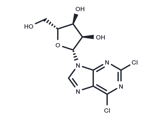 2,6-Dichloropurine-9-β-D-riboside Chemical Structure