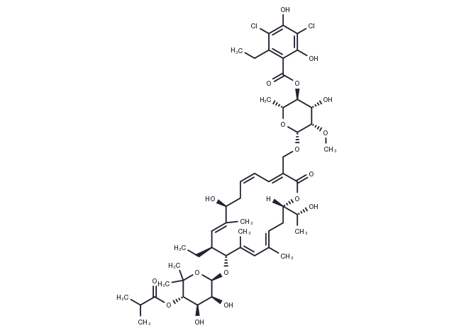 Fidaxomicin Chemical Structure