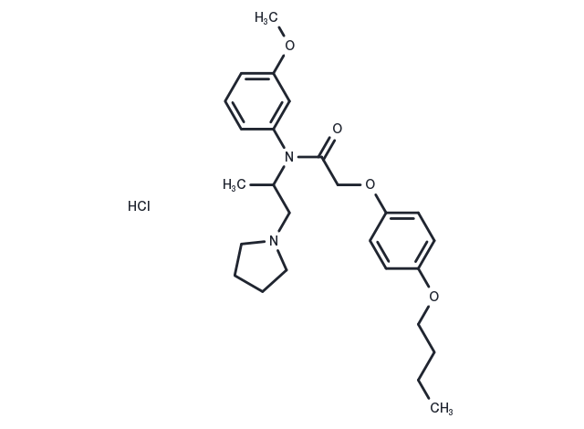 Acetamide, N-(m-anisyl)-2-(p-butoxyphenoxy)-N-(1-methyl-2-(1-pyrrolidinyl)ethyl)-, hydrochloride Chemical Structure