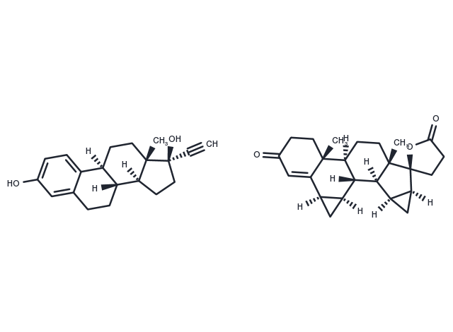 Drospirenone mixture with Ethinylestradiol Chemical Structure