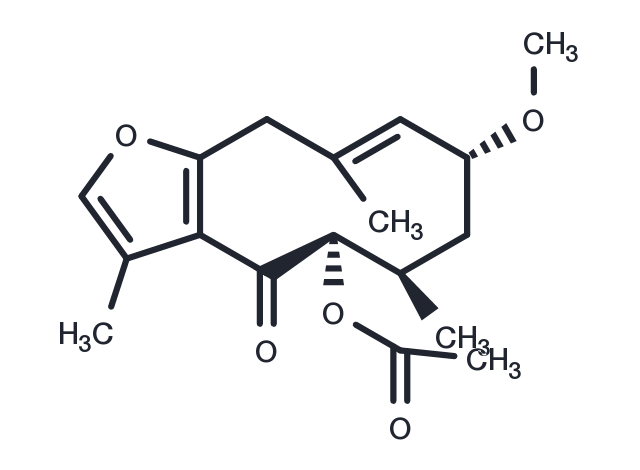 2-Methoxy-5-acetoxy-fruranogermacr-1(10)-en-6-one