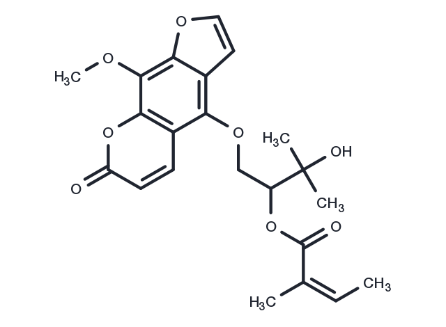 Isobyakangelicin, 2'-O-Angeloyl Chemical Structure