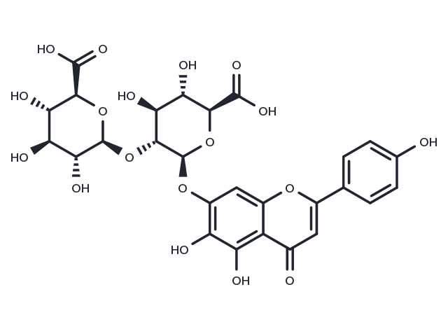 Scutellarin-7-diglucosidic acid Chemical Structure