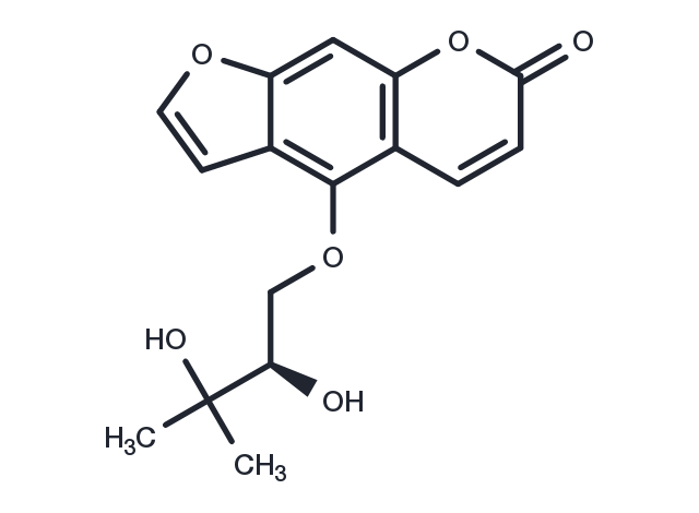 Oxypeucedanin hydrate Chemical Structure