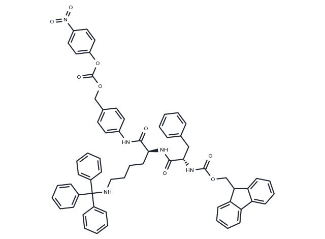 Fmoc-Phe-Lys(Trt)-PAB-PNP Chemical Structure