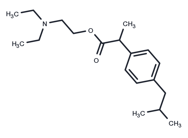 Ibuprofen diethylaminoethyl ester Chemical Structure