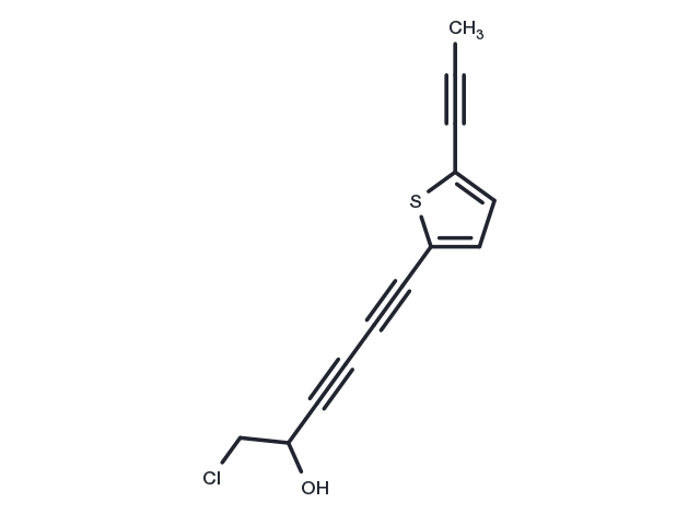 1-Chloro-6-(5-(prop-1-ynyl)thiophen-2-yl)hexa-3,5-diyn-2-ol Chemical Structure