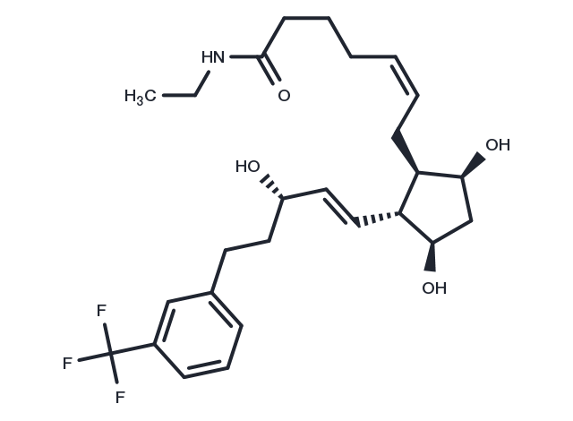 17-trifluoromethylphenyl trinor Prostaglandin F2α ethyl amide Chemical Structure