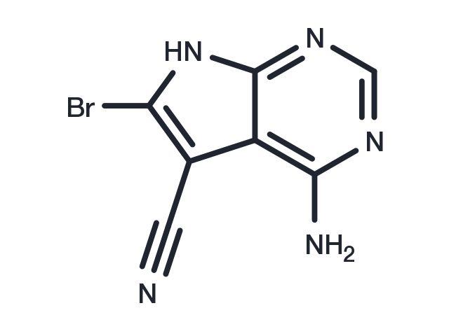 4-Amino-6-bromo-5-cyano-7H-pyrrolo[2,3-d]pyrimidine Chemical Structure
