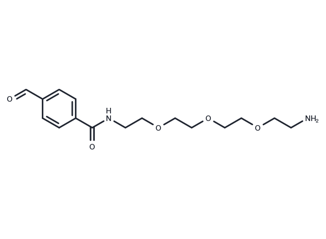 Ald-Ph-amido-PEG3-C2-NH2 Chemical Structure