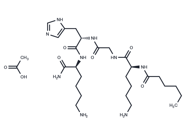 Caprooyl-tetrapeptide-3 acetate Chemical Structure