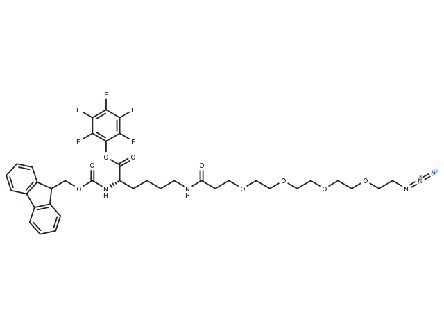 N-Fmoc-N'-(azido-PEG4)-L-Lysine-PFP ester Chemical Structure