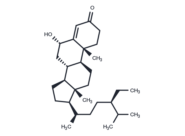 6α-Hydroxystigmast-4-en-3-one Chemical Structure