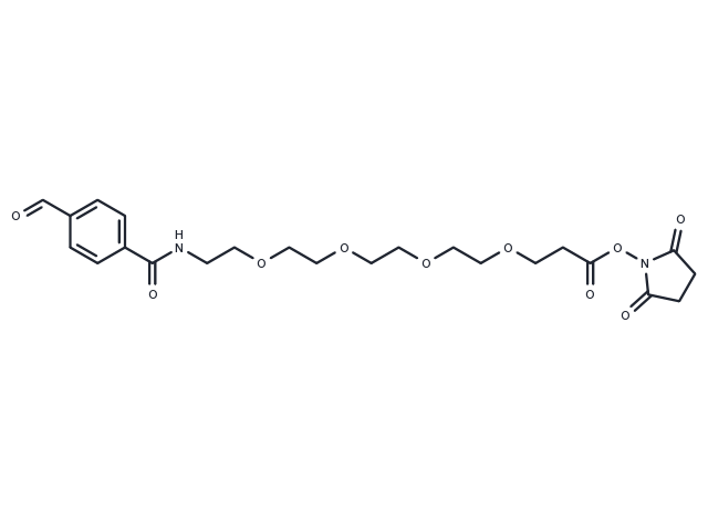 Ald-Ph-amido-PEG4-C2-NHS ester Chemical Structure