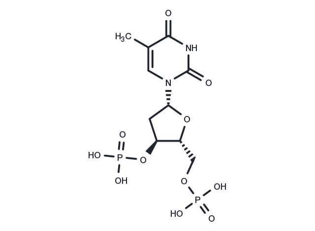Thymidine 3',5'-disphosphate Chemical Structure