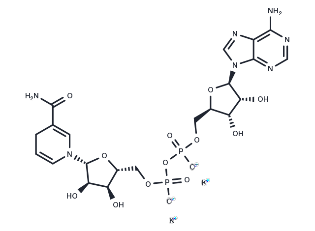 β-Nicotinamide adenine dinucleotide reduced dipotassium Chemical Structure