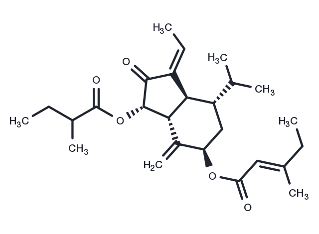 7beta-(3-Ethyl-cis-crotonoyloxy)-1alpha-(2-methylbutyryloxy)-3,14-dehydro-Z-notonipetranone