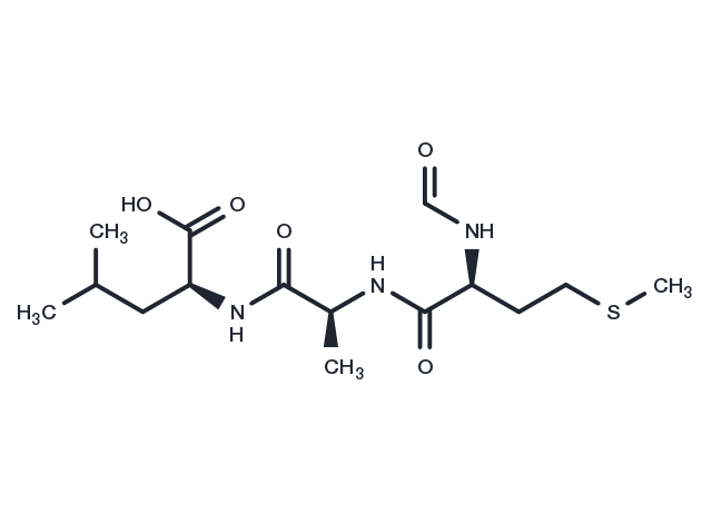 Formylmethionyl-alanyl-leucine Chemical Structure