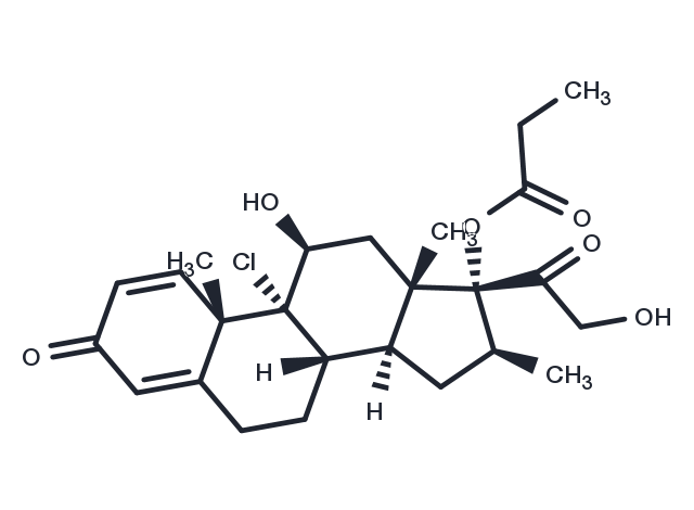 Beclomethasone 17-propionate Chemical Structure