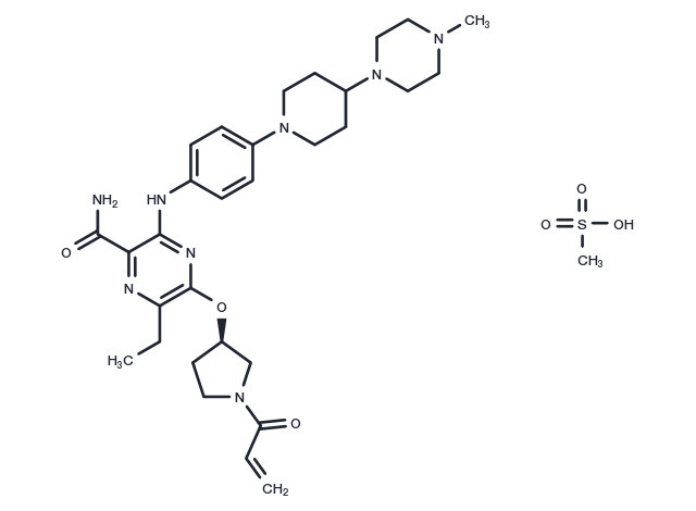 Naquotinib mesylate Chemical Structure