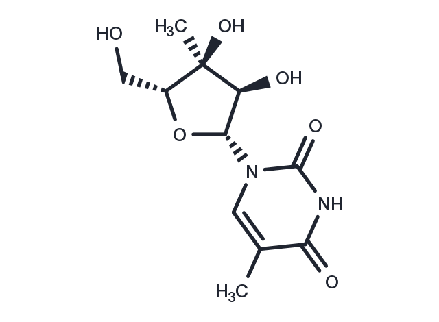 3’-beta-C-Methyl-5-methyluridine Chemical Structure