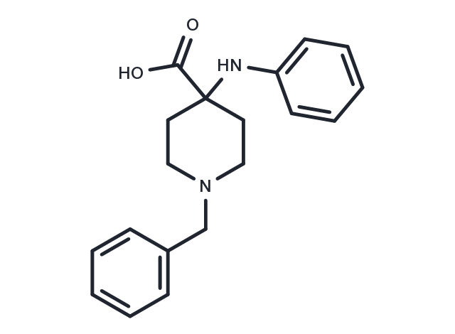 1-Benzyl-4-(phenylamino)piperidine-4-carboxylic acid Chemical Structure