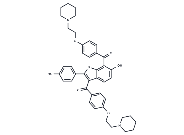 7-[4-(2-Piperidinyl)ethoxy]benzoyl Raloxifene Chemical Structure
